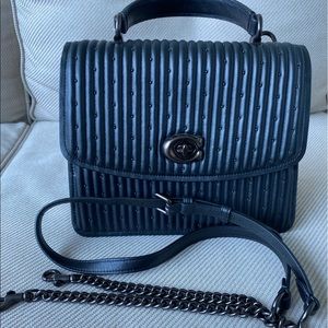 NWT Coach Parker Top Handle With Quilting And Rivets Convertible Handbag